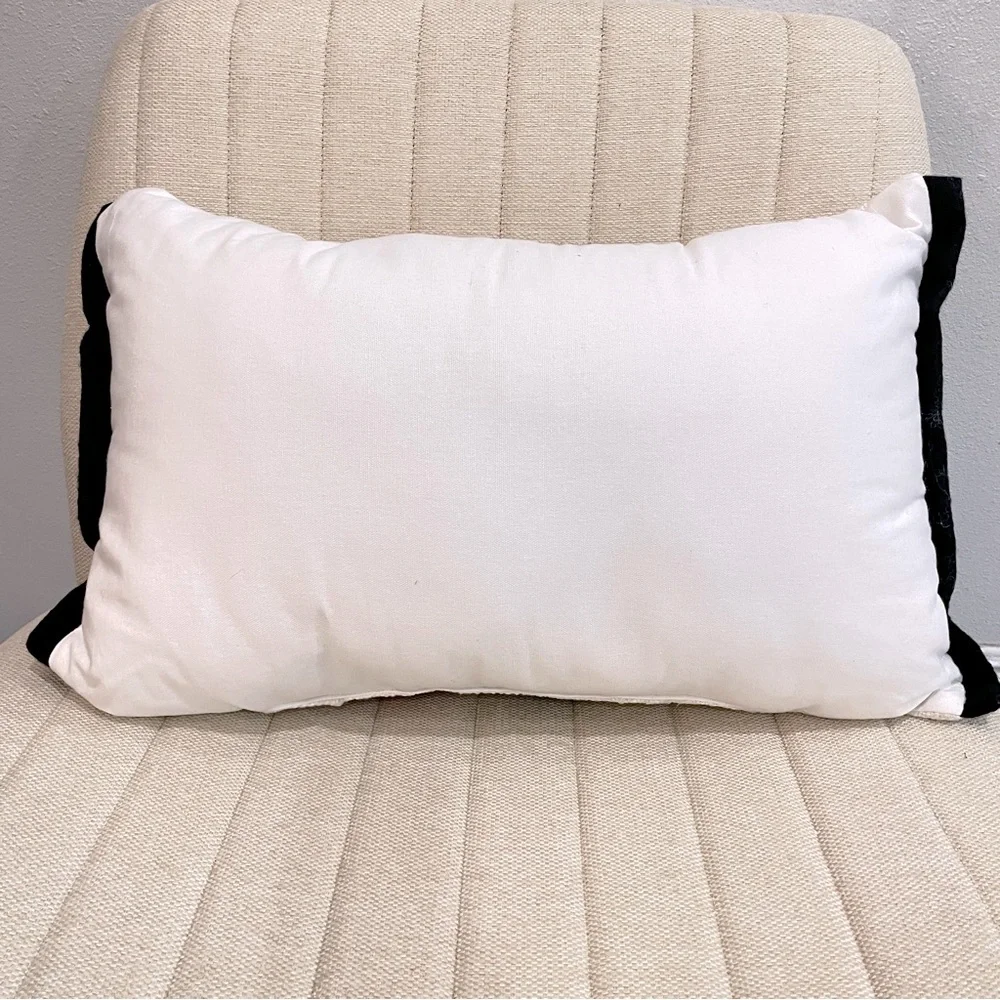 Trick or Treat Hey Boo Beaded Halloween Lumbar Pillow Pink Orange Ghost Pumpkin‎